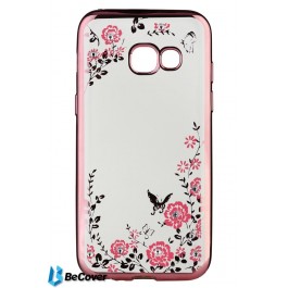 BeCover Flowers Series for Samsung A320 2017 Pink (701314)