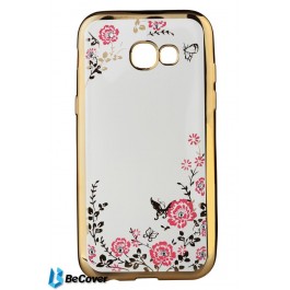 BeCover Flowers Series for Samsung A520 2017 Gold (701315)