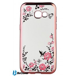 BeCover Flowers Series for Samsung A520 2017 Pink (701316)