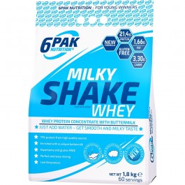 6PAK Nutrition Milky Shake Whey 1800 g /60 servings/ Strawberry Kiwi