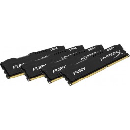   HyperX 32 GB (4x8GB) DDR4 2666 MHz Fury Black (HX426C16FB2K4/32)