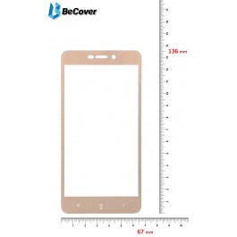   BeCover Защитное стекло для Xiaomi Redmi 4A Gold (701403)