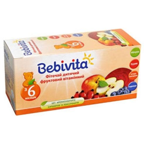 Bebivita Фиточай детский фруктовый витаминный 30 г (4820025490756) - зображення 1