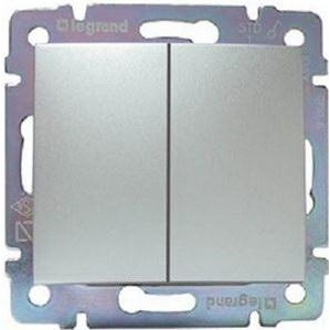 Legrand 770105 Valena Выключатель двухклавишный - зображення 1