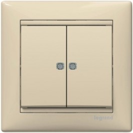   Legrand Valena 774112 Выключатель двухклавишный с подсветкой