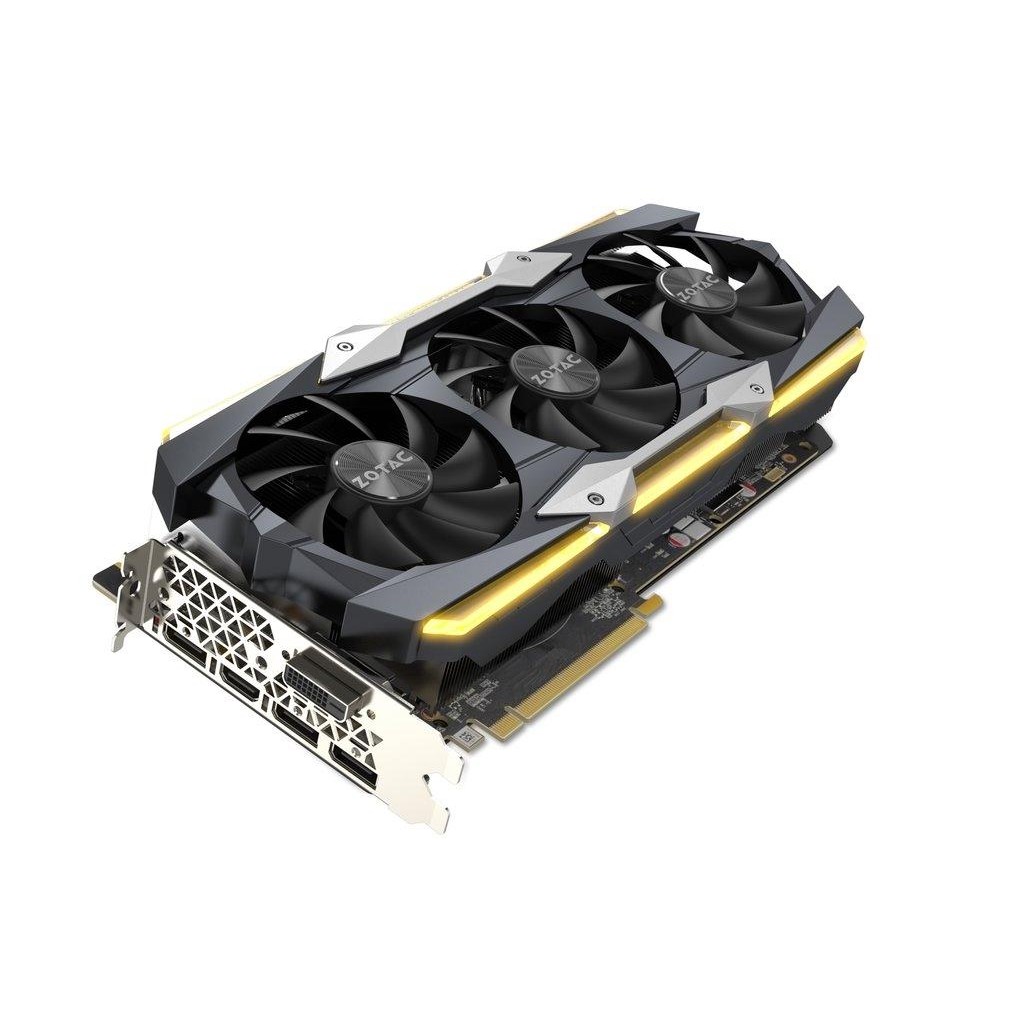 Zotac GeForce GTX 1080 Ti AMP Extreme Core Edition (ZT-P10810F-10P) купить  в интернет-магазине: цены на видеокарта GeForce GTX 1080 Ti AMP Extreme  Core Edition (ZT-P10810F-10P) - отзывы и обзоры, фото и характеристики.