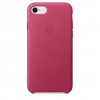 Apple iPhone 8 / 7 Leather Case - Pink Fuchsia (MQHG2) - зображення 1