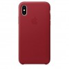 Apple iPhone X Leather Case - PRODUCT RED (MQTE2) - зображення 1