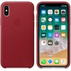 Apple iPhone X Leather Case - PRODUCT RED (MQTE2) - зображення 2