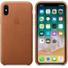 Apple iPhone X Leather Case - Saddle Brown (MQTA2) - зображення 3