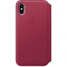 Apple iPhone X Leather Folio - Berry (MQRX2)