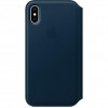 Apple iPhone X Leather Folio - Cosmos Blue (MQRW2) - зображення 1