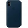 Apple iPhone X Leather Folio - Cosmos Blue (MQRW2) - зображення 2