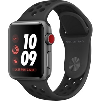 Apple Watch Nike+ Series 3 GPS + Cellular 38mm Space Gray Aluminum w. Anthracite/BlackSport B. (MQL62) - зображення 1