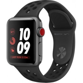 Apple Watch Nike+ Series 3 GPS + Cellular 38mm Space Gray Aluminum w. Anthracite/BlackSport B. (MQL62)