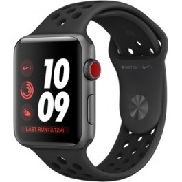 Apple Watch Nike+ Series 3 GPS + Cellular 42mm Space Gray Aluminum w. Anthracite/BlackSport B. (MQLD2)