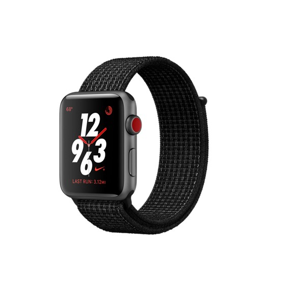 Apple Watch Nike+ Series 3 GPS + Cellular 42mm Space Gray Aluminum w. Black/Pure PlatinumSport (MQLF2) - зображення 1