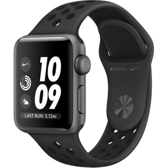 Apple Watch Nike+ Series 3 GPS 42mm Space Gray Aluminum w. Anthracite/BlackSport B. (MQL42) - зображення 1