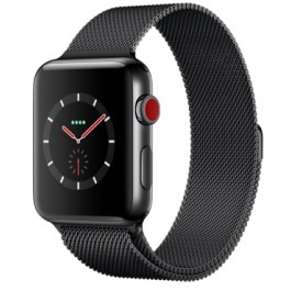 Apple Watch Series 3 GPS + Cellular 42mm Space Black Stainless Steel w. Space Black Milanese L. (MR1L2)