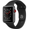 Apple Watch Series 3 GPS + Cellular 42mm Space Gray Aluminum w. Black Sport B. (MQK22) - зображення 1