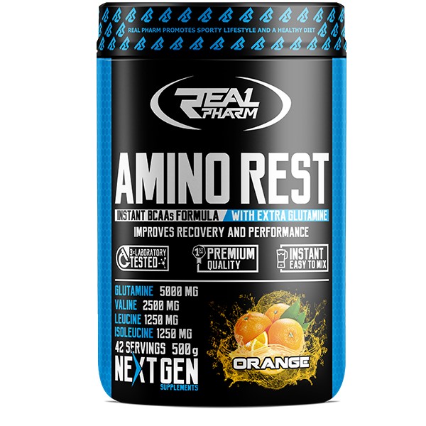Real Pharm Amino Rest 500 g /43 servings/ Mango Maracuja - зображення 1