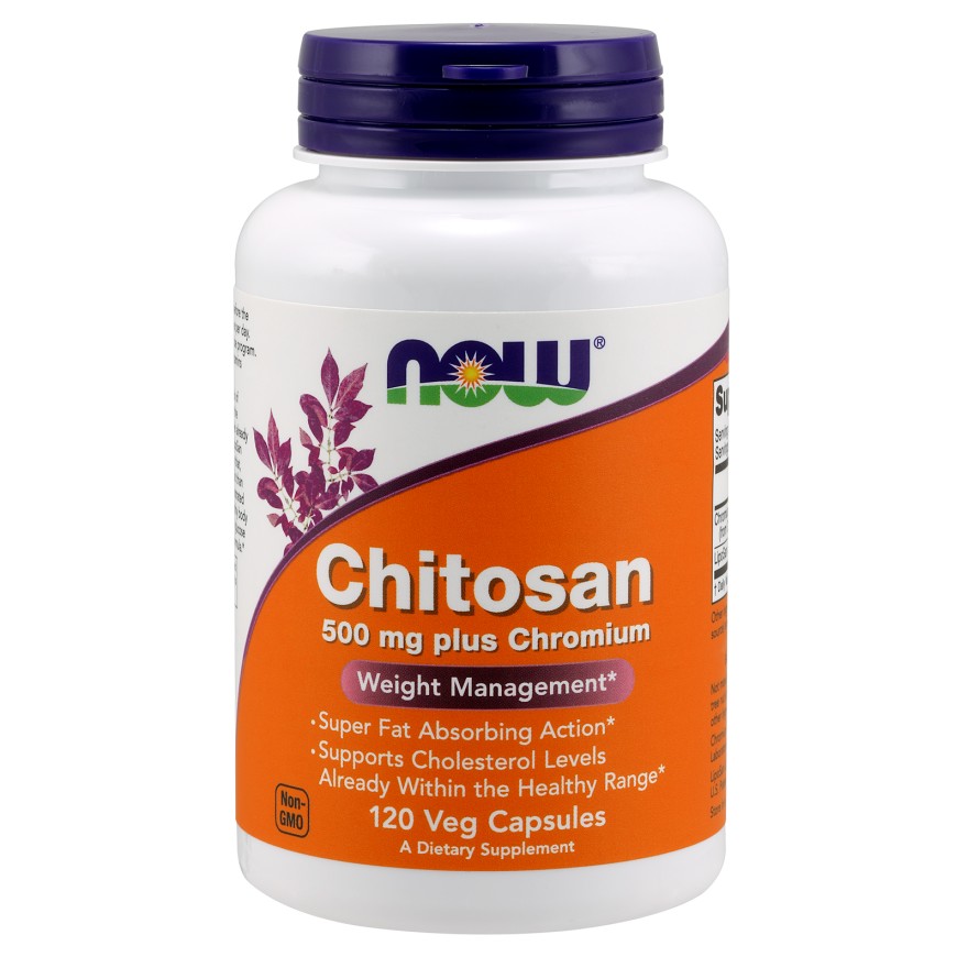 Now Chitosan 500 mg plus Chromium 120 caps - зображення 1