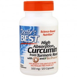 Doctor's Best High Absorption Curcumin 500 mg 120 caps