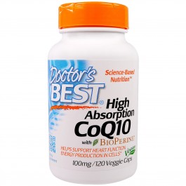   Doctor's Best High Absorption CoQ10 with BioPerine 100 mg 120 caps