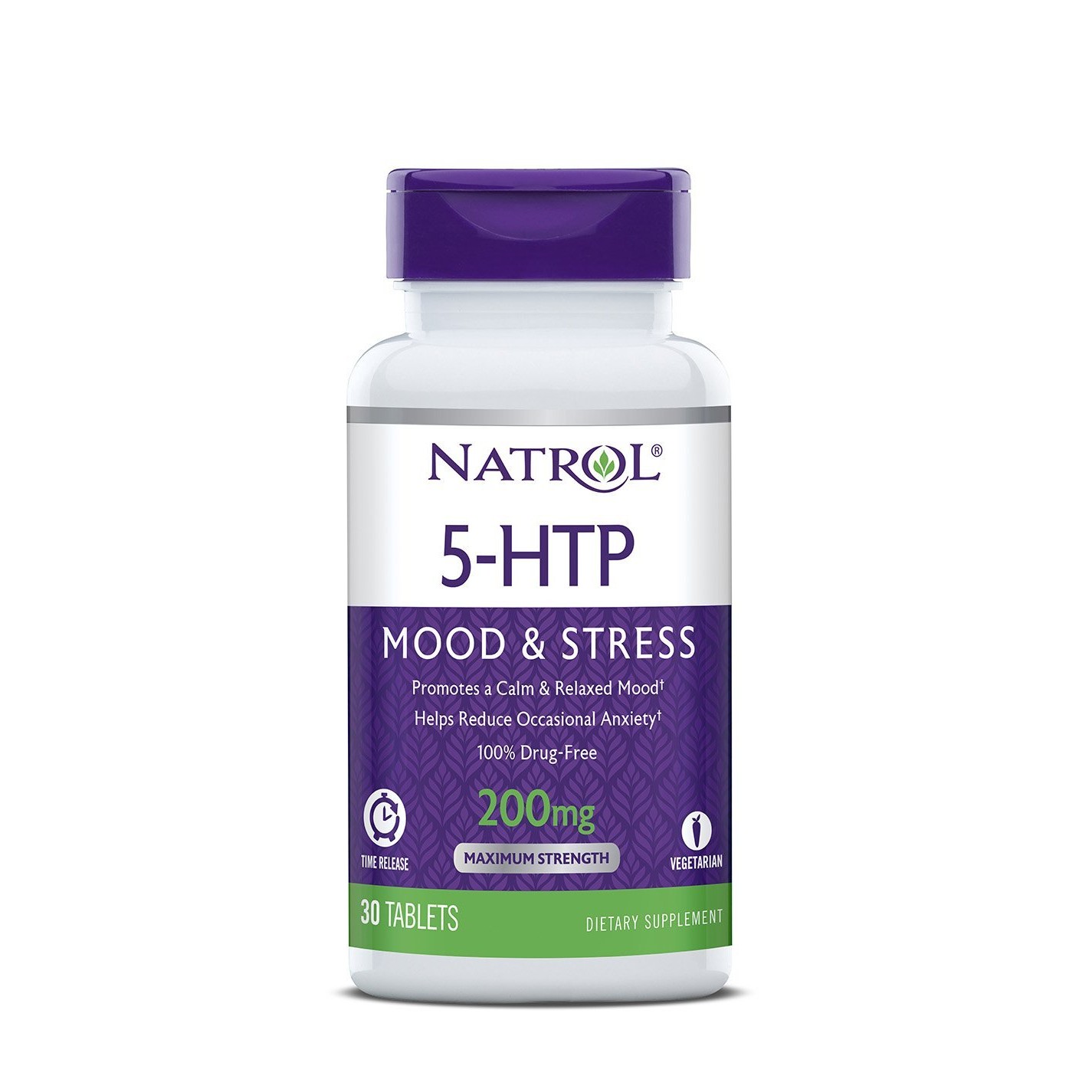 Natrol 5-HTP Time Release 200 mg 30 tabs - зображення 1