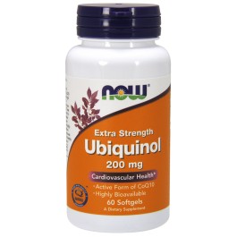 Now Ubiquinol 200 mg Extra Strength Softgels 60 caps