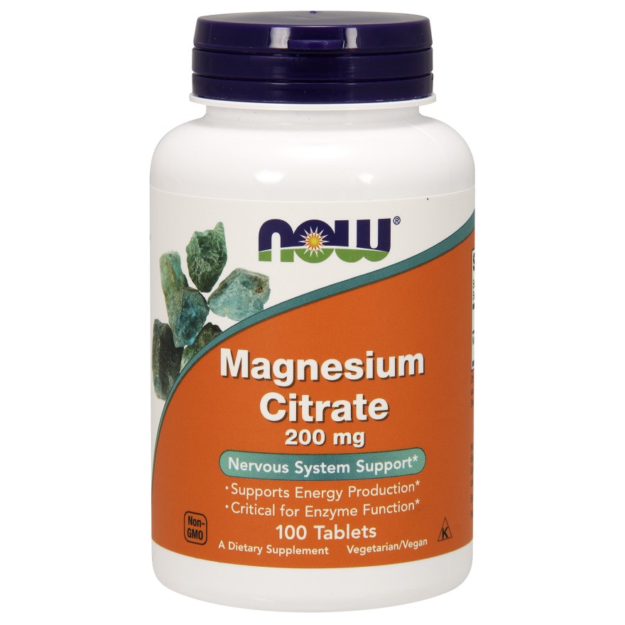 Now Magnesium Citrate 200 mg Tablets 100 tabs - зображення 1