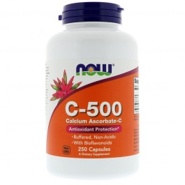 Now Vitamin C-500 Calcium Ascorbate Capsules 250 caps