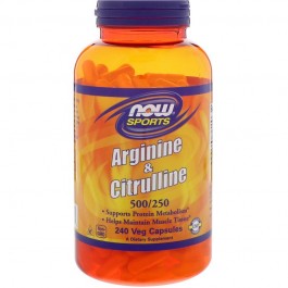 Now Arginine & Citrulline 500/250 mg 240 caps