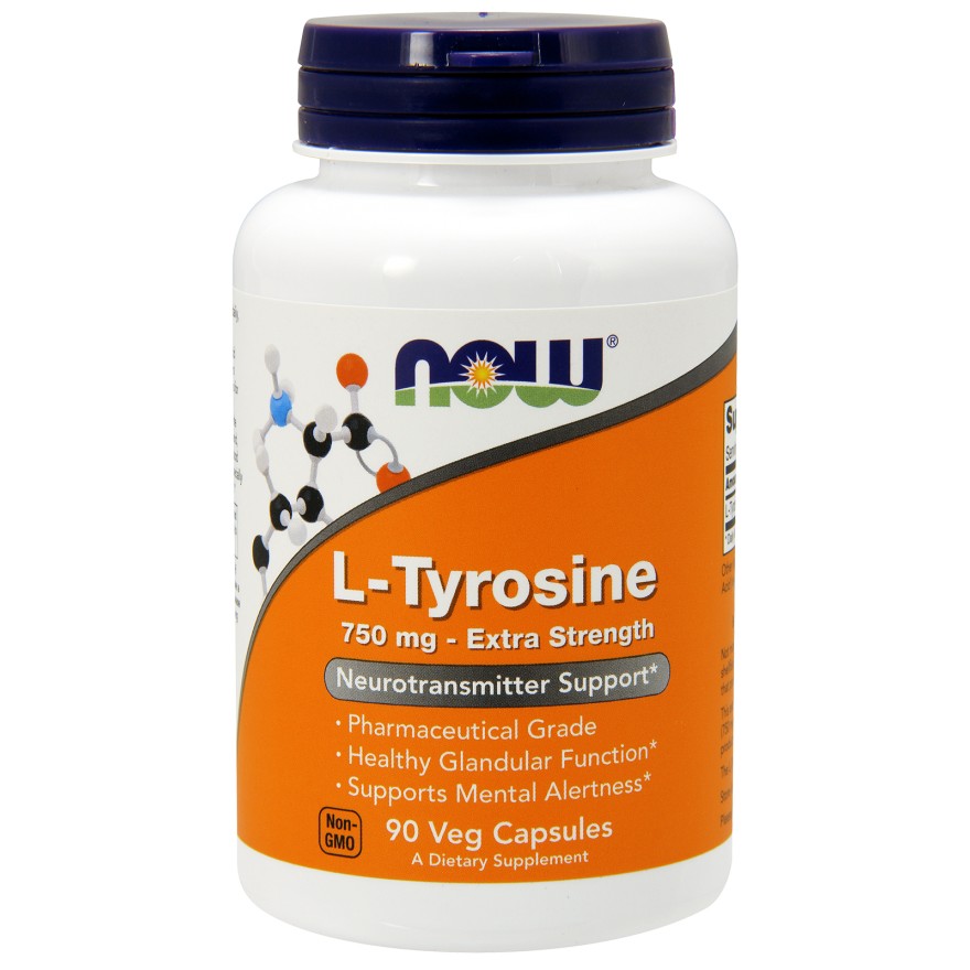 Now L-Tyrosine 750 mg Extra Strength Veg Capsules 90 caps - зображення 1