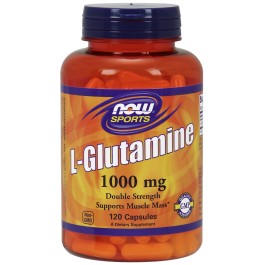 Now L-Glutamine Double Strength 1000 mg Capsules 120 caps