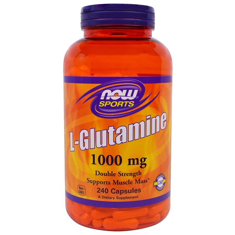 Now L-Glutamine Double Strength 1000 mg Capsules 240 caps - зображення 1