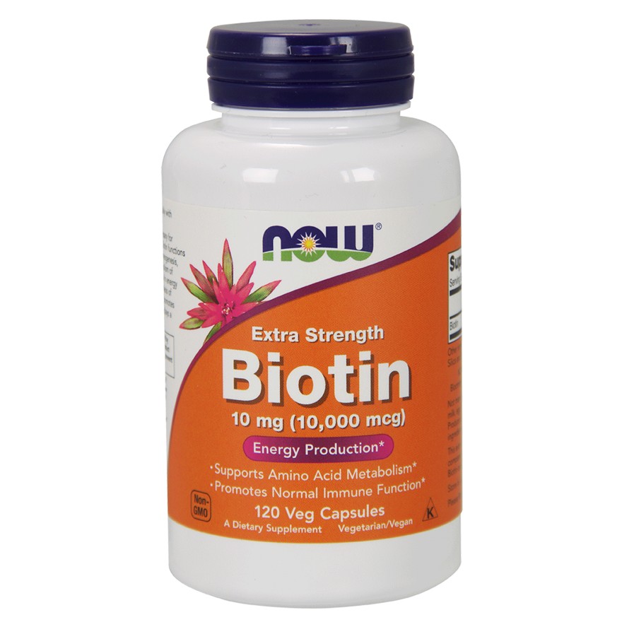 Now Biotin 10 mg /10,000 mcg/ Extra Strength 120 caps - зображення 1