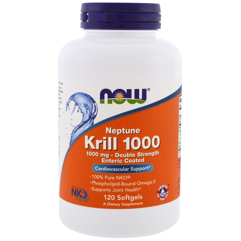 Now Neptune Krill 1000 mg Double Strength Softgels 120 caps - зображення 1