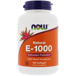 Now Vitamin E-1000 IU Mixed Tocopherols Softgels 100 caps