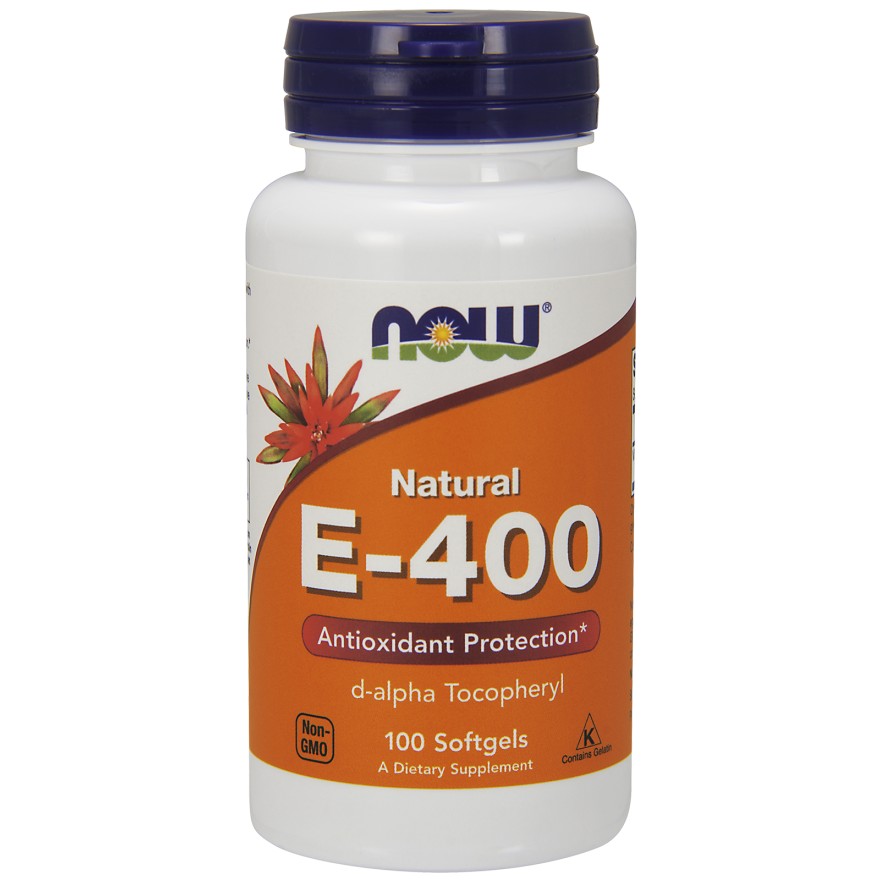 Now Vitamin E-400 IU D-Alpha Tocopheryl Softgels 100 caps - зображення 1