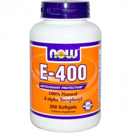 Now Vitamin E-400 IU D-Alpha Tocopheryl Softgels 250 caps