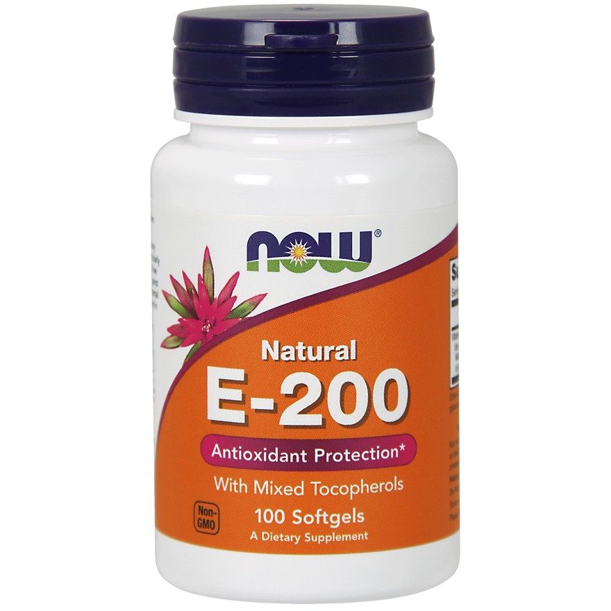 Now Vitamin E-200 IU Mixed Tocopherols Softgels 100 caps - зображення 1