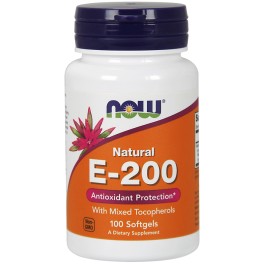 Now Vitamin E-200 IU Mixed Tocopherols Softgels 100 caps