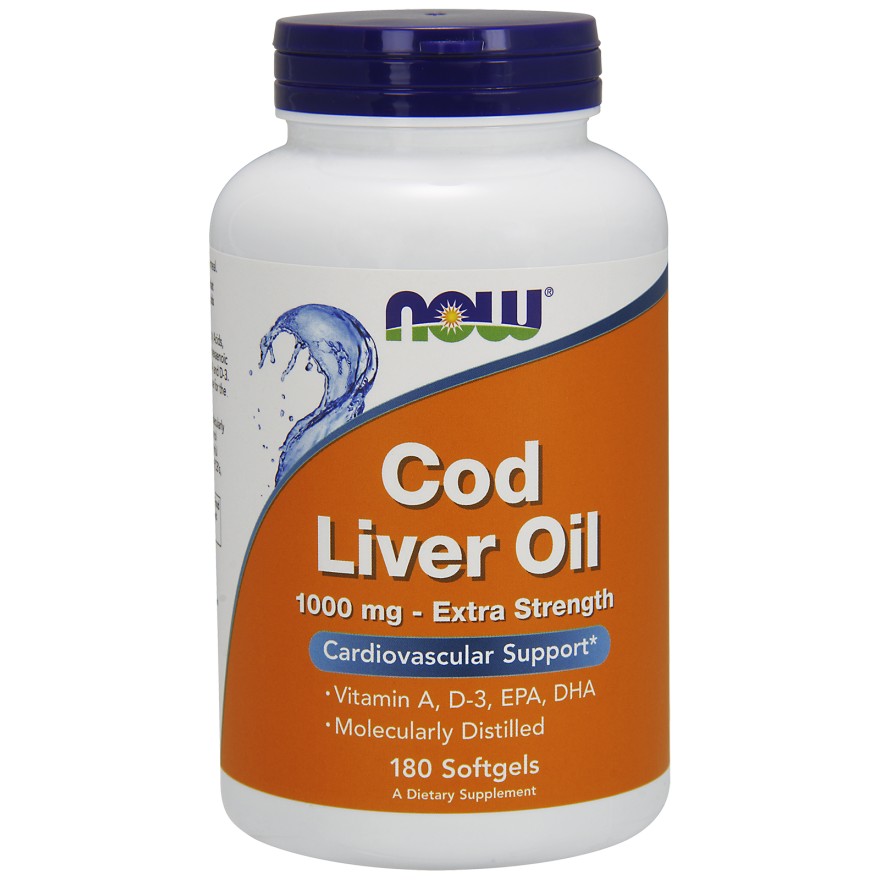 Now Cod Liver Oil Extra Strength 1,000 mg 180 caps - зображення 1