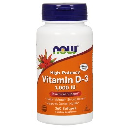   Now Vitamin D-3 1,000 IU Softgels 360 caps