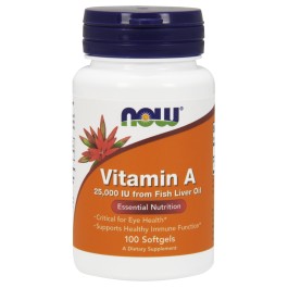   Now Vitamin A 25,000 IU Softgels 100 caps