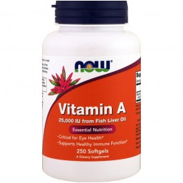   Now Vitamin A 25,000 IU Softgels 250 caps