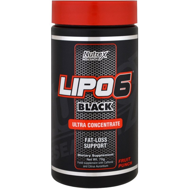 Nutrex Lipo-6 Black Ultra Concentrate Powder 70 g /50 servings/ Fruit Punch - зображення 1