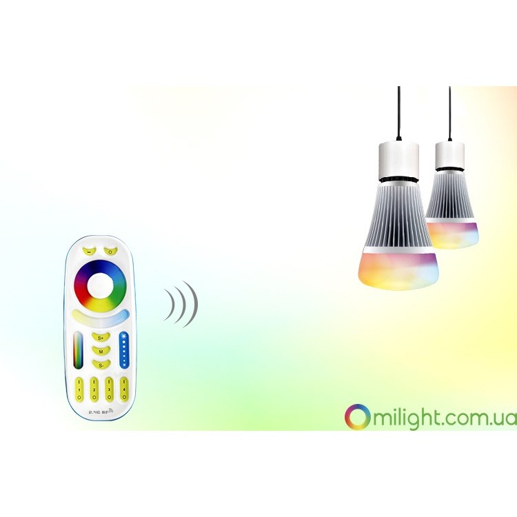 MiLight Пульт дистанционного управления RGB + CCT 2,4 ГГц, 4 зоны (RL092-RGB) - зображення 1