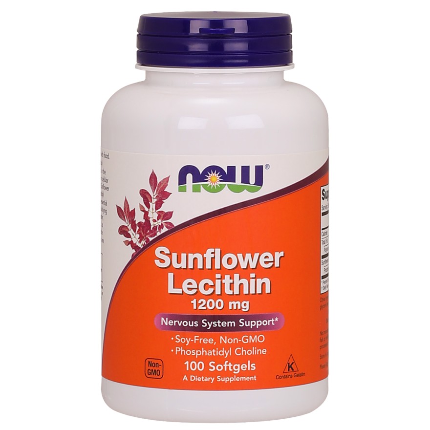 Now Sunflower Lecithin 1200 mg Softgels 100 caps - зображення 1